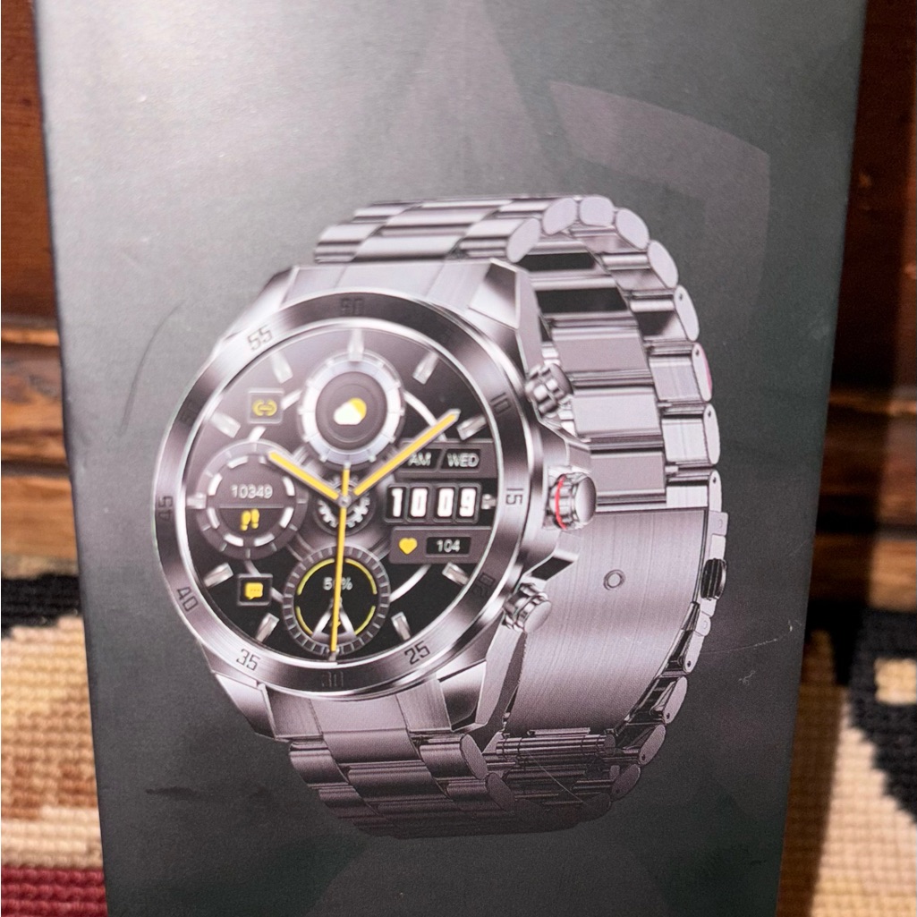 Mens Silver Chronograph Watch With Black Dial